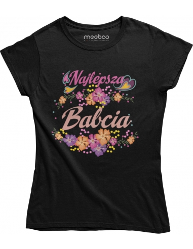 KOSZULKA NAJLEPSZA BABCIA KWIATY