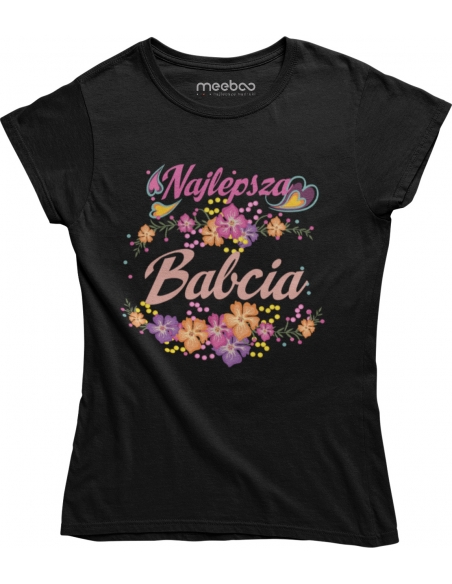 KOSZULKA NAJLEPSZA BABCIA KWIATY