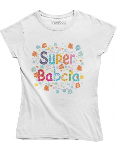 KOSZULKA SUPER BABCIA KWIATY