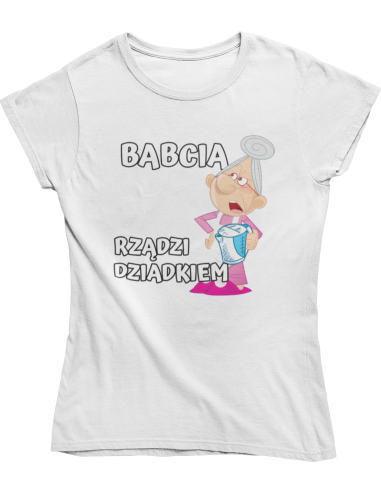 KOSZULKA BABCIA RZĄDZI DZIADKIEM