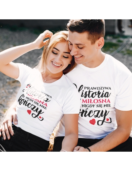 ZESTAW KOSZULEK DLA PAR HISTORIA MIŁOSNA