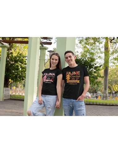 ZESTAW KOSZULEK DLA PAR ZAKLEPANE CIACHO