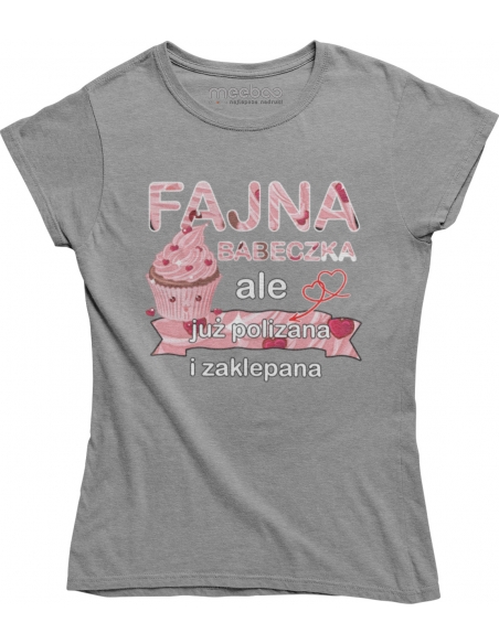 KOSZULKA DAMSKA FAJNA BABECZKA POLIZANA ZAKLEPANA