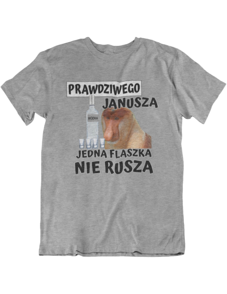KOSZULKA MĘSKA JANUSZA JEDNA FLASZKA NIE RUSZA