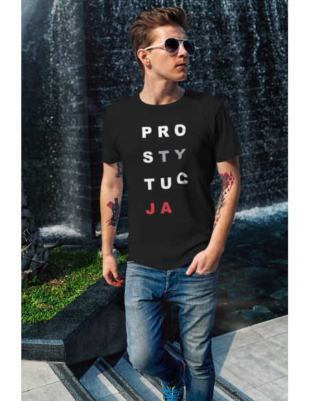 KOSZULKA MĘSKA POLITYCZNA PROSTYTUCJA