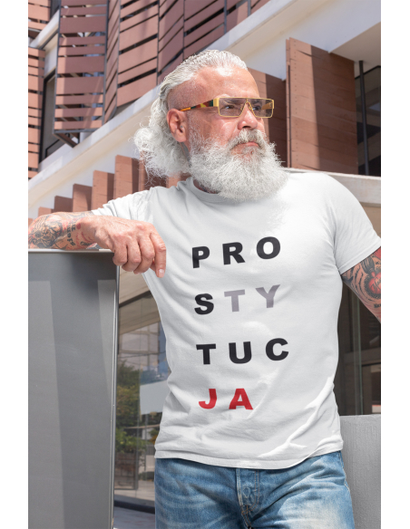 KOSZULKA MĘSKA POLITYCZNA PROSTYTUCJA