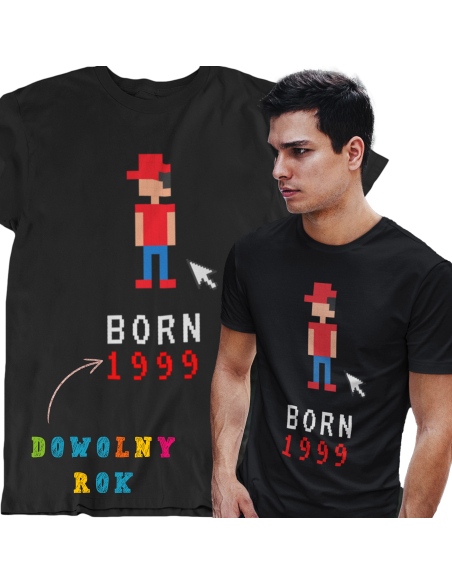 KOSZULKA MĘSKA MARIO URODZINOWA