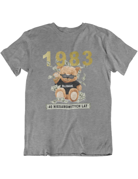 KOSZULKA MĘSKA MIŚ BILLIONAIRE URODZINOWA