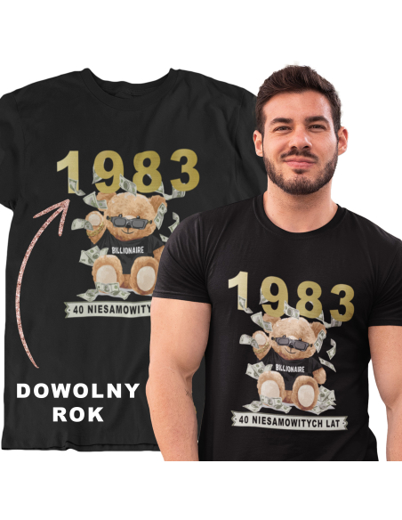 KOSZULKA MĘSKA MIŚ BILLIONAIRE URODZINOWA