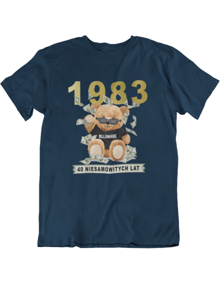 KOSZULKA MĘSKA MIŚ BILLIONAIRE URODZINOWA