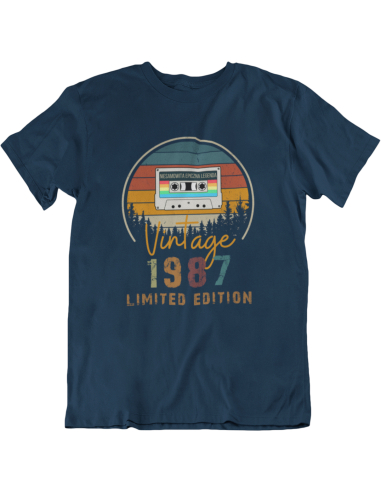 KOSZULKA MĘSKA VINTAGE KASETA URODZINOWA