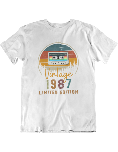 KOSZULKA MĘSKA VINTAGE KASETA URODZINOWA