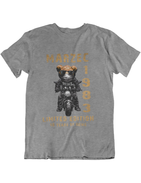 KOSZULKA MĘSKA Miś motocykl urodzinowa