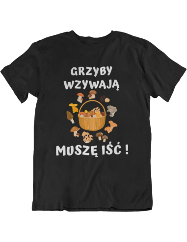 KOSZULKA MĘSKA Grzyby wzywają