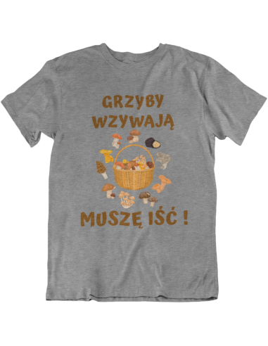 KOSZULKA MĘSKA Grzyby wzywają