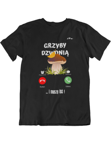KOSZULKA MĘSKA GRZYBY DZWONIĄ