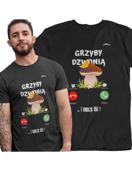 KOSZULKA MĘSKA GRZYBY DZWONIĄ