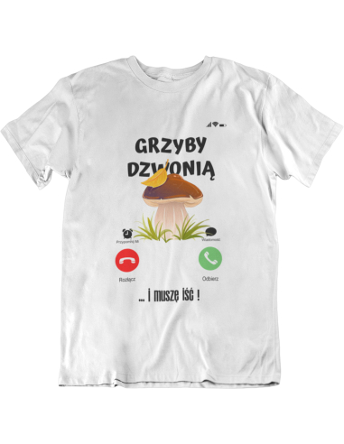 KOSZULKA MĘSKA GRZYBY DZWONIĄ