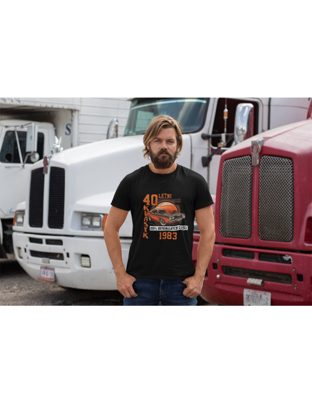 KOSZULKA MĘSKA SAMOCHÓD 30 40 50 60 70 LATEK