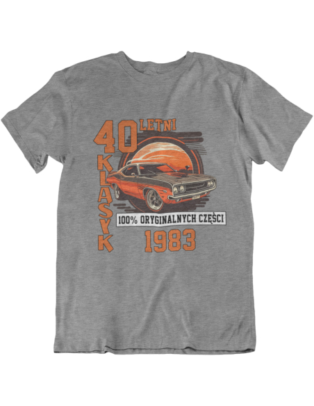 KOSZULKA MĘSKA SAMOCHÓD 30 40 50 60 70 LATEK