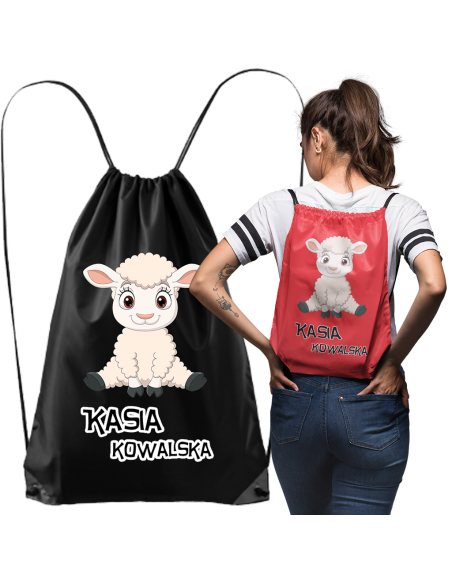 TORBA PLECAK WOREK DO SZKOŁY Z NADRUKIEM IMIĘ W1