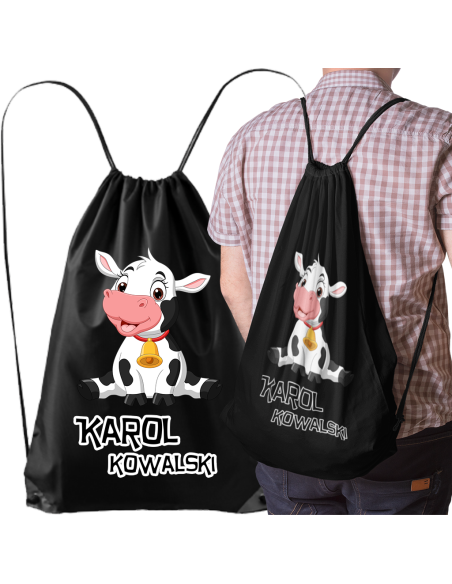 TORBA PLECAK WOREK DO SZKOŁY Z NADRUKIEM IMIĘ W2