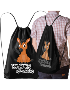 TORBA PLECAK WOREK DO SZKOŁY Z NADRUKIEM IMIĘ W3