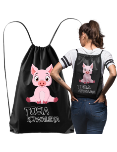 TORBA PLECAK WOREK DO SZKOŁY Z NADRUKIEM IMIĘ W7