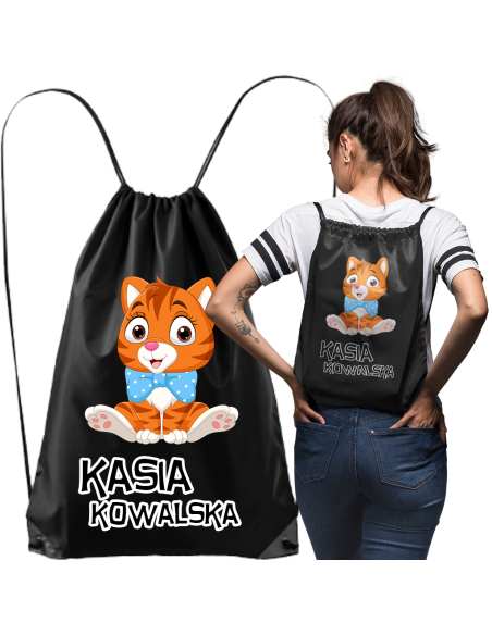 TORBA PLECAK WOREK DO SZKOŁY Z NADRUKIEM IMIĘ W8