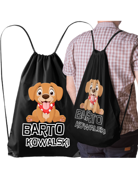 TORBA PLECAK WOREK DO SZKOŁY Z NADRUKIEM IMIĘ W9