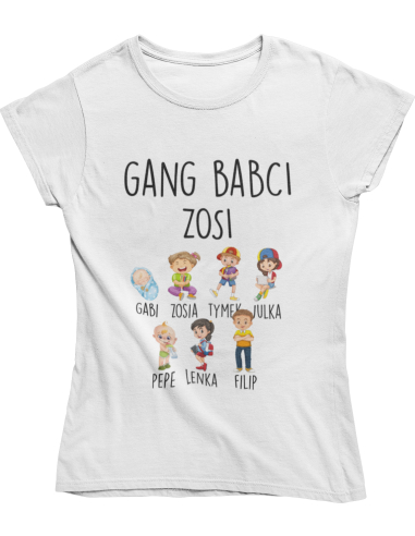 KOSZULKA DAMSKA GANG BABCI wzory