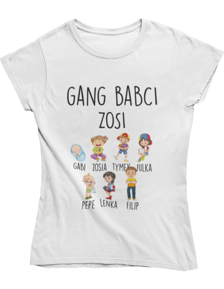 KOSZULKA DAMSKA GANG BABCI wzory