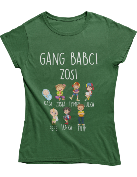 KOSZULKA DAMSKA GANG BABCI wzory