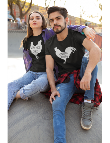 ZESTAW KOSZULEK DLA PAR - CHICK AND ROOSTER