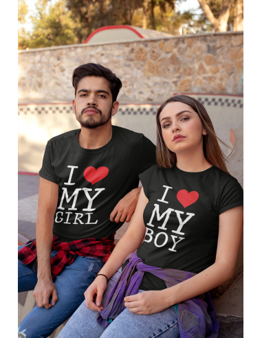 ZESTAW KOSZULEK DLA PAR I LOVE MY ...