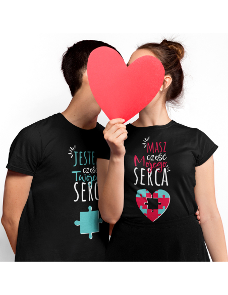 ZESTAW KOSZULEK DLA PAR CZĘŚCI SERCA