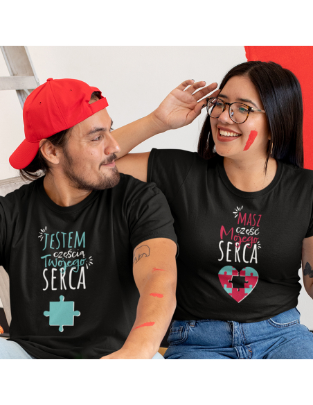 ZESTAW KOSZULEK DLA PAR CZĘŚCI SERCA