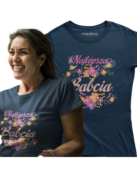 KOSZULKA NAJLEPSZA BABCIA KWIATY