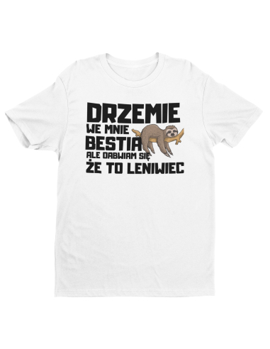 KOSZULKA MĘSKA DRZEMIE WE MNIE BESTIA...