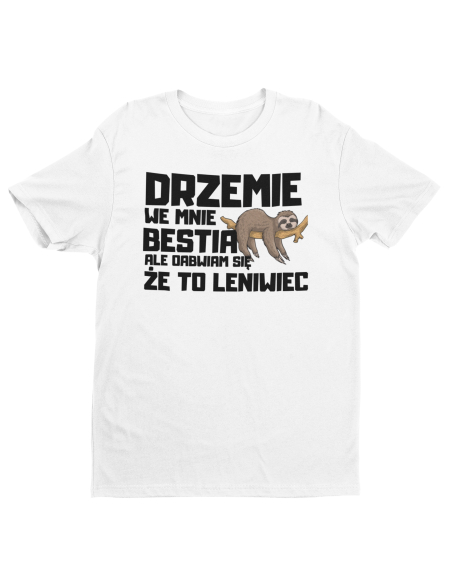 KOSZULKA MĘSKA DRZEMIE WE MNIE BESTIA 242