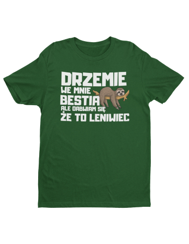 KOSZULKA MĘSKA DRZEMIE WE MNIE BESTIA...