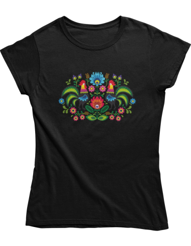 KOSZULKA DAMSKA WIOSENNA KOGUTY