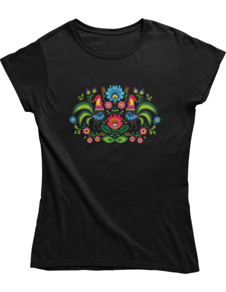 KOSZULKA DAMSKA WIOSENNA KOGUTY