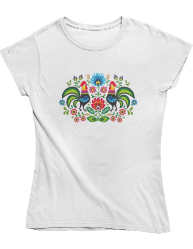 KOSZULKA DAMSKA WIOSENNA KOGUTY