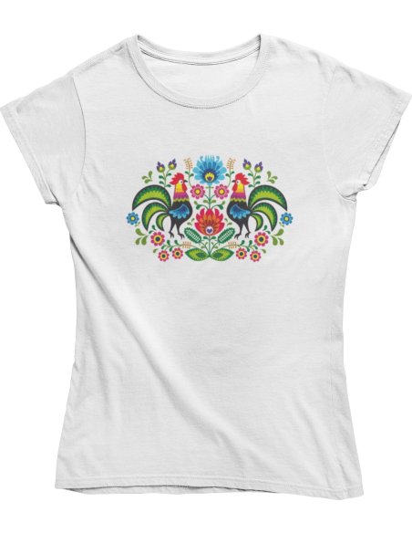 KOSZULKA DAMSKA WIOSENNA KOGUTY