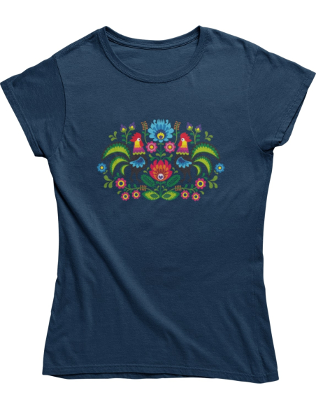 KOSZULKA DAMSKA WIOSENNA KOGUTY