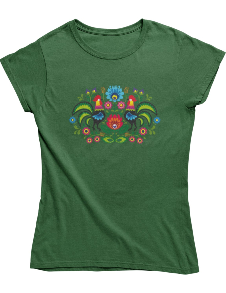 KOSZULKA DAMSKA WIOSENNA KOGUTY