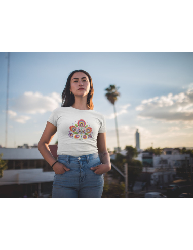 KOSZULKA DAMSKA WIOSENNA CZERWONY KWIAT