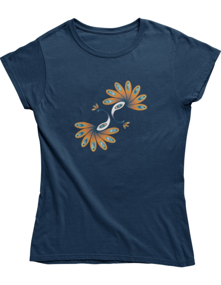 KOSZULKA DAMSKA WIOSENNA Z PAWIEM