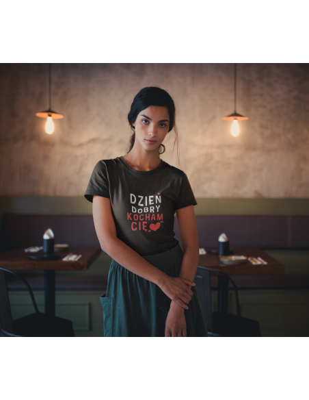 KOSZULKA DAMSKA DZIEŃ DOBRY KOCHAM CIĘ